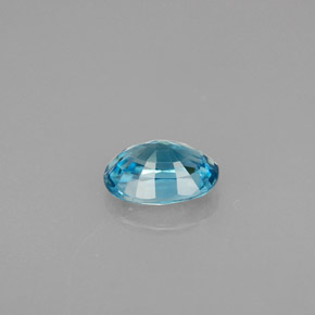 1.23カラットの天然ブルージルコン（6.9×5 mm・オーバルカット）