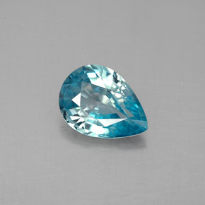 1.50カラットの天然ブルージルコン（8.2×6 mm・洋梨の形）