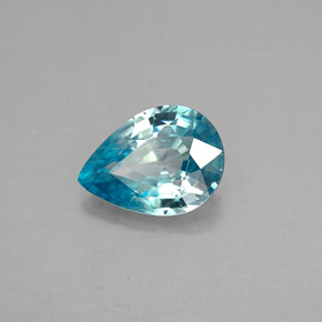1.50カラットの天然ブルージルコン（8.2×6 mm・洋梨の形）