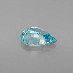 1.53カラットの天然ブルージルコン（8.1×6 mm・洋梨の形）