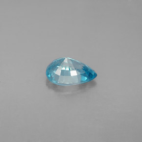 1.58カラットの天然ブルージルコン（7.9×5.9 mm・洋梨の形）