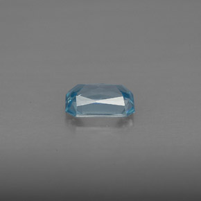 1.27カラットの天然ブルージルコン（7×4.8 mm・エメラルドカット）