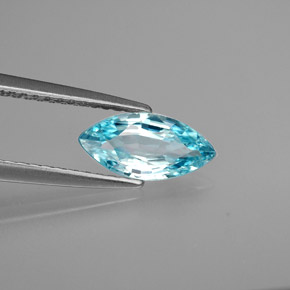1.30カラットの天然ブルージルコン（9.9×4.8 mm・マーキス）