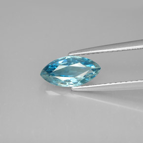 1.73カラットの天然ブルージルコン（10.1×5.1 mm・マーキス）