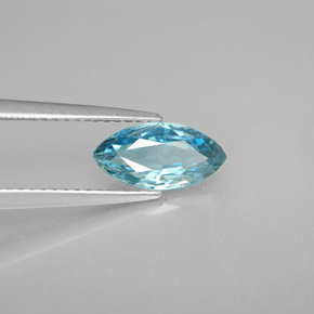 1.73カラットの天然ブルージルコン（10.1×5.1 mm・マーキス）