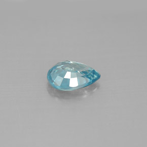 1.67カラットの天然ブルージルコン（8.1×6.1 mm・洋梨の形）