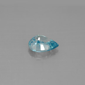1.58カラットの天然ブルージルコン（7.7×5.7 mm・洋梨の形）
