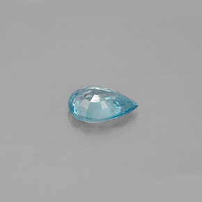 1.27カラットの天然ブルージルコン（7.9×5.5 mm・洋梨の形）