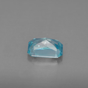 1.39カラットの天然ブルージルコン（7.3×4.8 mm・エメラルドカット）