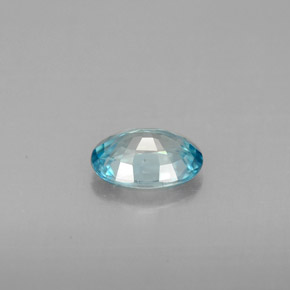 1.12カラットの天然ブルージルコン（7.1×5.1 mm・オーバルカット）