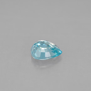 0.87カラットの天然ブルージルコン（6×5.1 mm・洋梨の形）