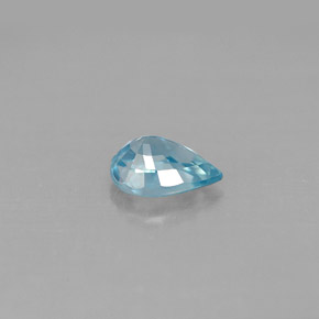 1.07カラットの天然ブルージルコン（7×5 mm・洋梨の形）