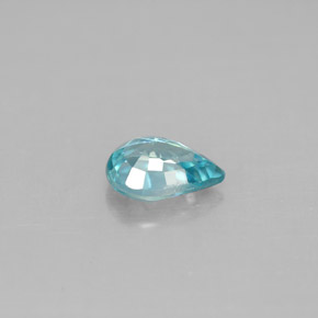 1.00カラットの天然ブルージルコン（7×5 mm・洋梨の形）