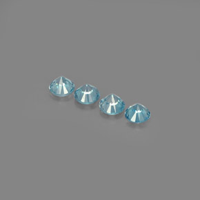 カラットの天然ブルージルコン（4.96 mm・ラウンドカット）