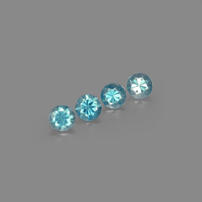 カラットの天然ブルージルコン（4.98 mm・ラウンドカット）