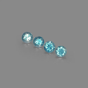カラットの天然ブルージルコン（4.98 mm・ラウンドカット）