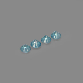 カラットの天然ブルージルコン（4.98 mm・ラウンドカット）