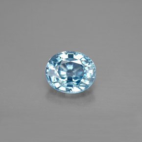 1.80カラットの天然ブルージルコン（7.3×6.2 mm・オーバルカット）