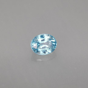1.27カラットの天然ブルージルコン（6.2×5.1 mm・オーバルカット）