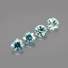 カラットの天然ブルージルコン（4.50 mm・ラウンドカット）
