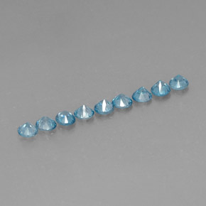 カラットの天然ブルージルコン（3.31 mm・ラウンドカット）