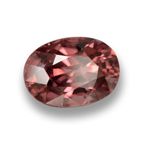 3.95カラットの天然ワインレッドジルコン（9.9×7.1 mm・オーバルカット）