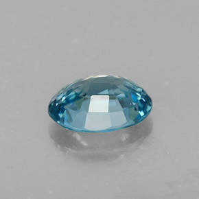 1.25カラットの天然ブルージルコン（7×5.2 mm・オーバルカット）
