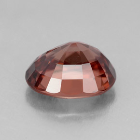 4.49カラットの天然オレンジローズジルコン（10×8.1 mm・オーバルカット）