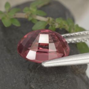 3.58カラットの天然ピンクレッドジルコン（9.1×7 mm・オーバルカット）