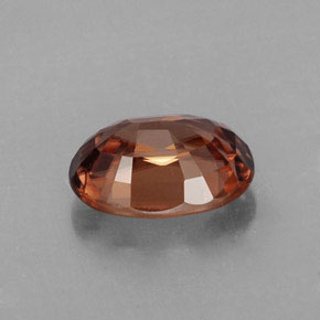 2.95カラットの天然ローズオレンジジルコン（9×7.1 mm・オーバルカット）