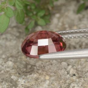 3.31カラットの天然ピンクローズジルコン（9.1×7.2 mm・オーバルカット）