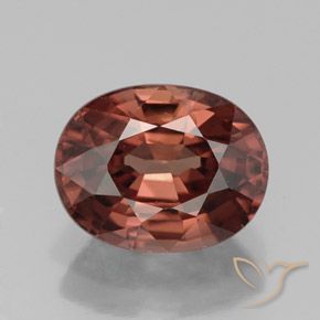 3.27ct 天然 濃いクリムゾンレッド ジルコン, 楕円形, VVS-VS