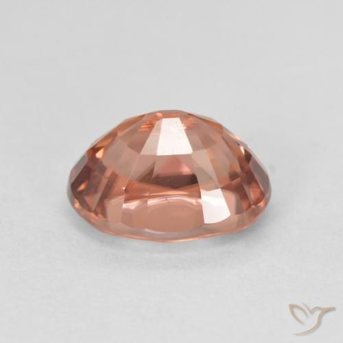 3.48カラットの天然ラズベリーピンクジルコン（9.1×7 mm・オーバルカット）
