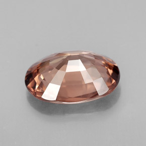 3.78カラットの天然ローズオレンジジルコン（10.8×8.2 mm・オーバルカット）