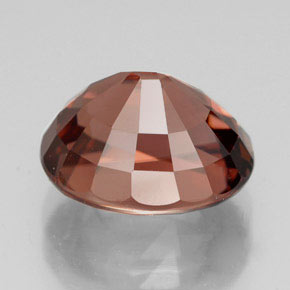 6.21カラットの天然ローズジルコン（10.5×8.8 mm・オーバルカット）