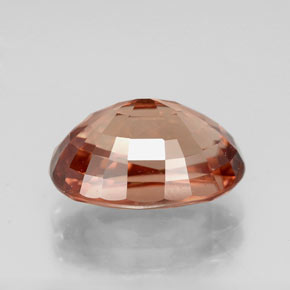 6.05カラットの天然ローズオレンジジルコン（11.5×8.1 mm・オーバルカット）