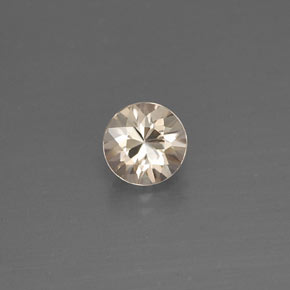 0.45カラットの天然ライトゴールドジルコン（4.16 mm・ラウンドカット）