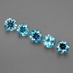 カラットの天然ブルージルコン（4.50 mm・ラウンドカット）