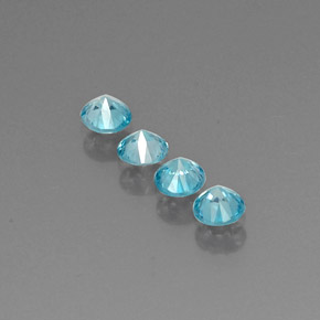 カラットの天然ブルージルコン（4.38 mm・ラウンドカット）