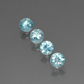 カラットの天然ブルージルコン（4.68 mm・ラウンドカット）