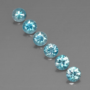 カラットの天然ブルージルコン（4.62 mm・ラウンドカット）