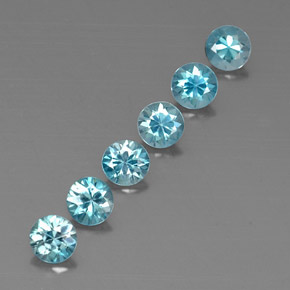 カラットの天然ブルージルコン（4.62 mm・ラウンドカット）