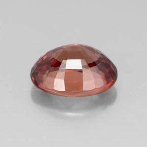 3.10カラットの天然ミディアムレッドジルコン（9×7.1 mm・オーバルカット）