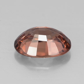 2.69カラットの天然ローズジルコン（9×7 mm・オーバルカット）
