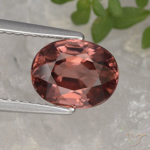 3.30ct 天然 ワインレッド ジルコン, 楕円形, VVS
