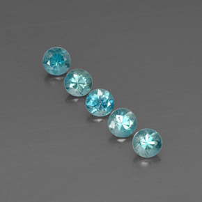 カラットの天然ブルージルコン（4.65 mm・ラウンドカット）