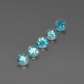 カラットの天然ブルージルコン（4.65 mm・ラウンドカット）