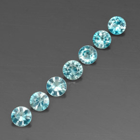 カラットの天然ブルージルコン（4.45 mm・ラウンドカット）