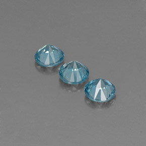 カラットの天然ブルージルコン（4.62 mm・ラウンドカット）