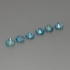 カラットの天然ブルージルコン（4.48 mm・ラウンドカット）